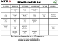 Wochenplan Sportangebote