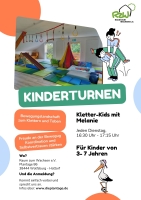 Dienstags, 16.30h, Kinderturnen für Kleinkinder und Eltern mit Melanie